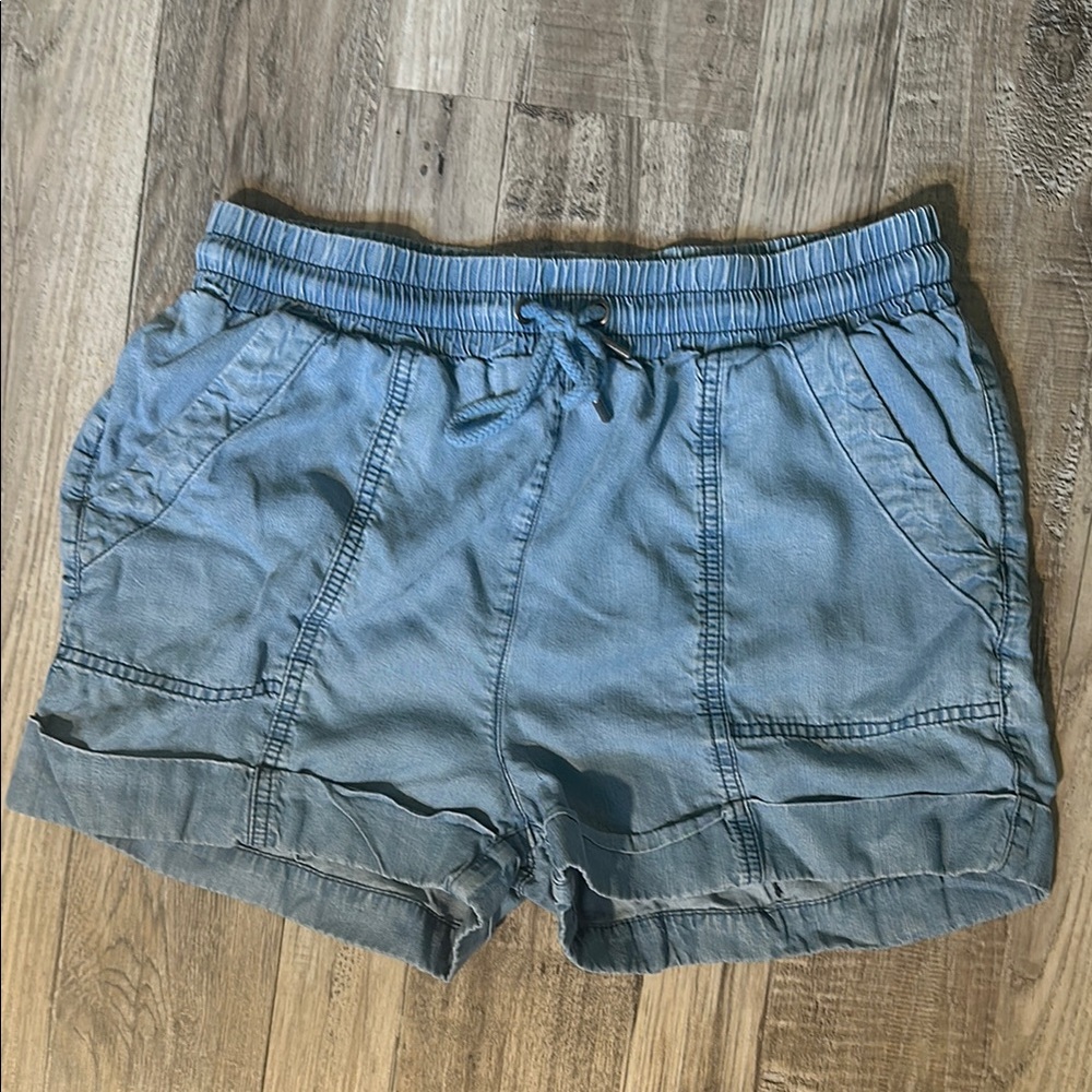 Universal Thread Blue Cargo Shorts Elastic Waist